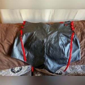 pleather high rise shorts LG